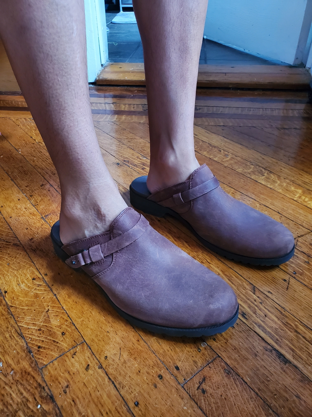 Teva Women's Leather Mules, Brown